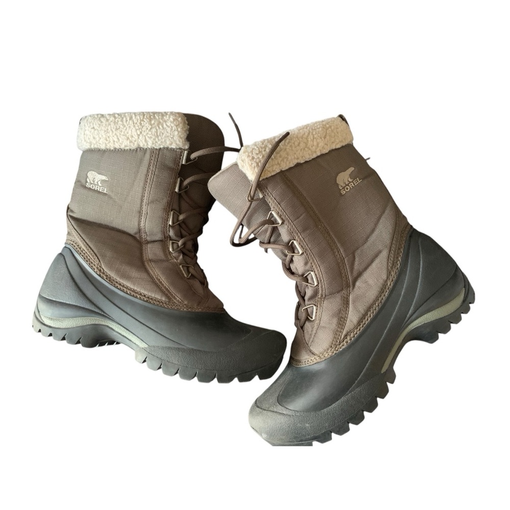 Sorel Green & Black Women’s Size 8 Thinsulate Insulation Faux Fur Boots